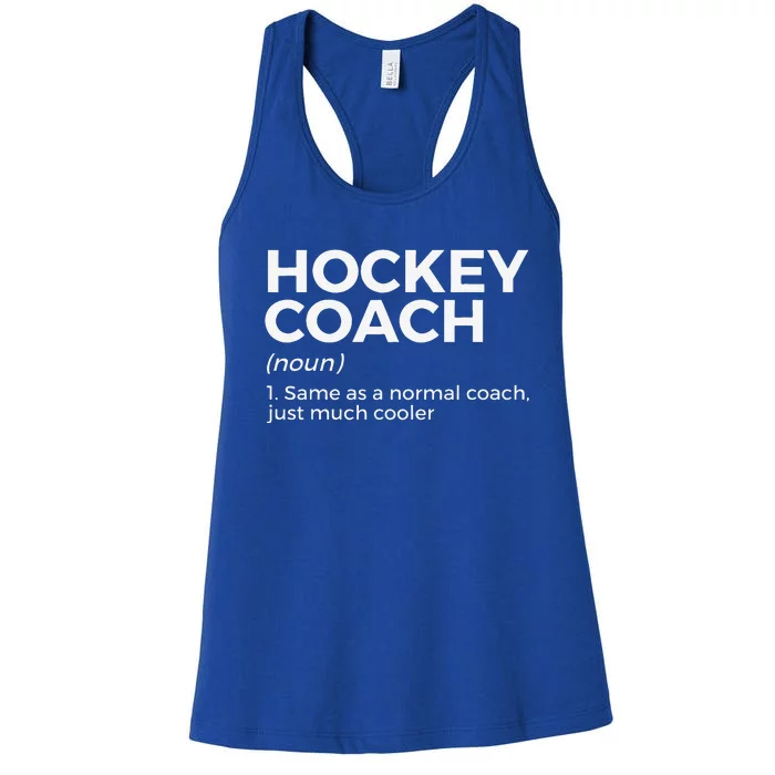 Walking Hockey Coach Definition Funny Hockey Player Women's Racerback Tank