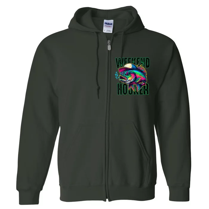 Weekend Hooker Colorful Fishing Full Zip Hoodie