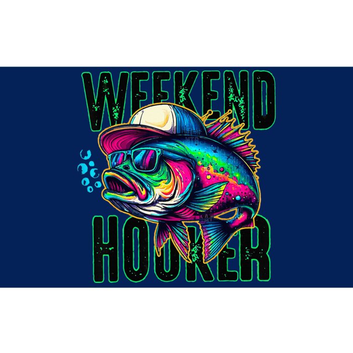 Weekend Hooker Colorful Fishing Bumper Sticker