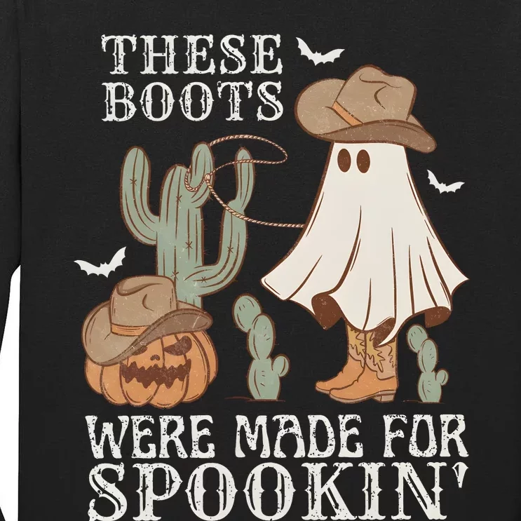 Western Halloween Cowboy Ghost Were Made For Spooking Tall Long Sleeve T-Shirt