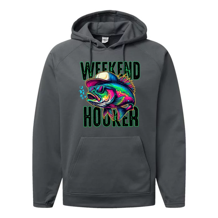 Weekend Hooker Colorful Fishing Performance Fleece Hoodie