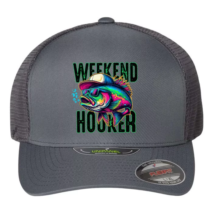 Weekend Hooker Colorful Fishing Flexfit Unipanel Trucker Cap