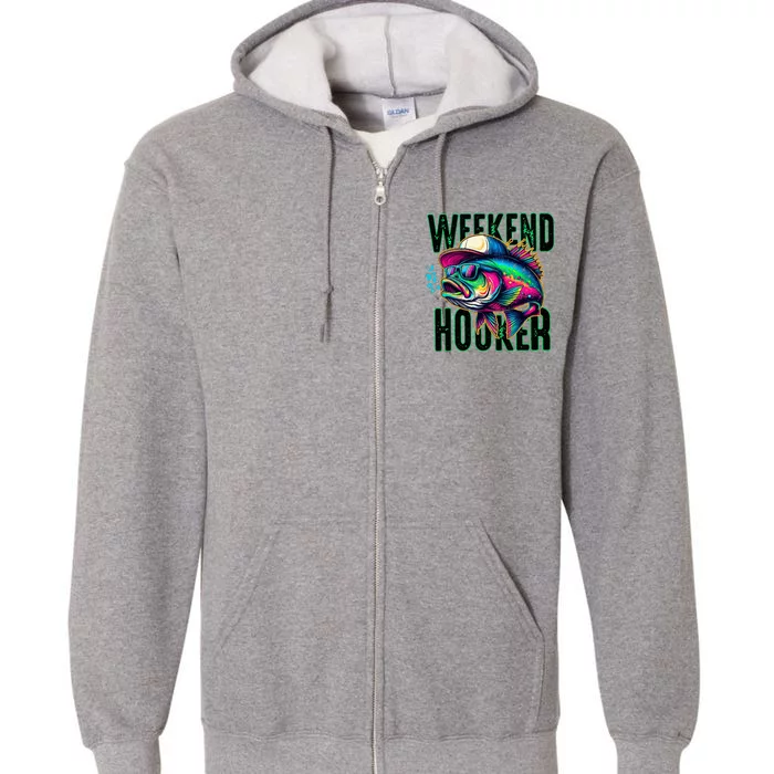 Weekend Hooker Colorful Fishing Full Zip Hoodie