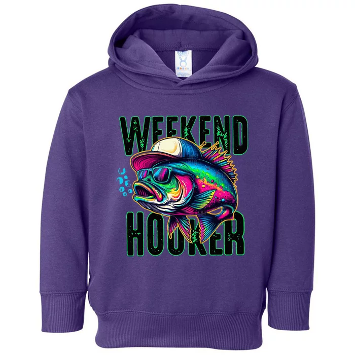 Weekend Hooker Colorful Fishing Toddler Hoodie