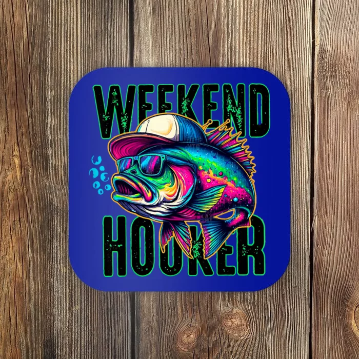 Weekend Hooker Colorful Fishing Coaster