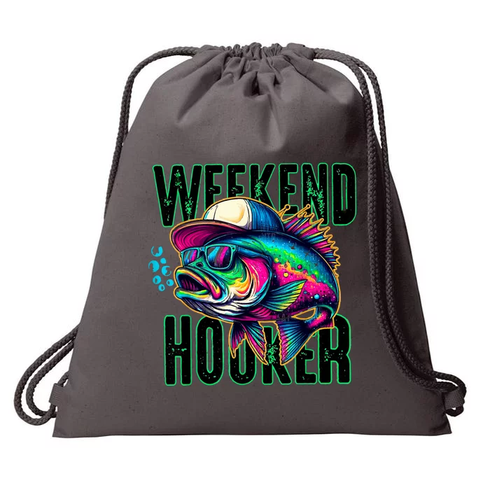 Weekend Hooker Colorful Fishing Drawstring Bag