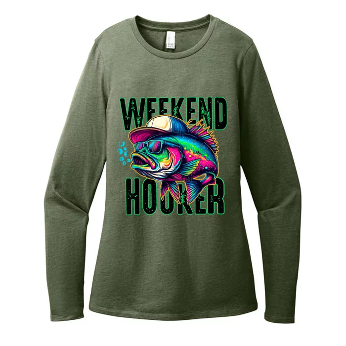 Weekend Hooker Colorful Fishing Womens CVC Long Sleeve Shirt