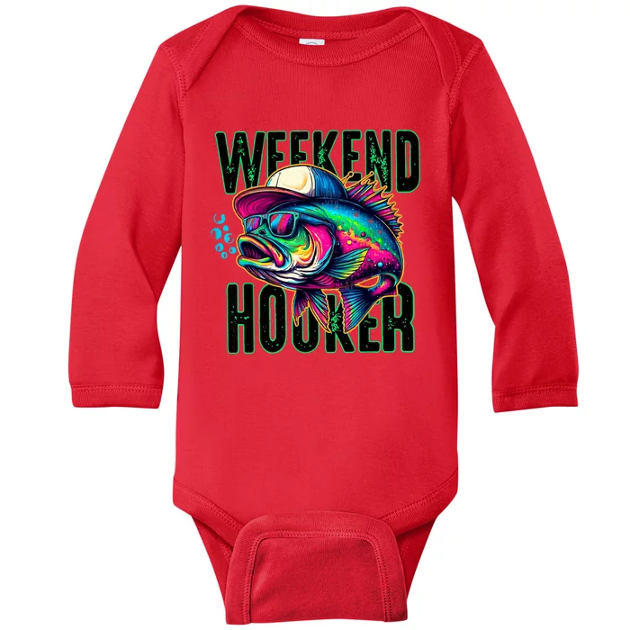 Weekend Hooker Colorful Fishing Baby Long Sleeve Bodysuit