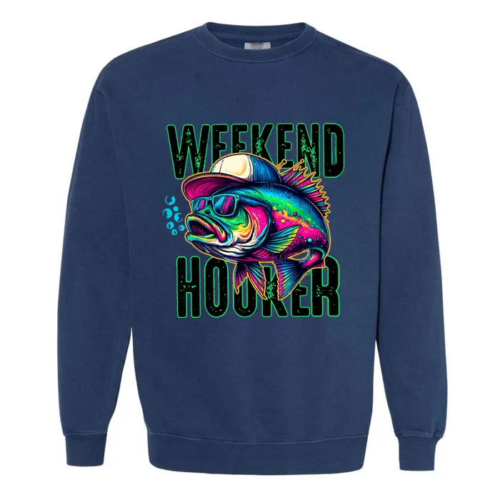 Weekend Hooker Colorful Fishing Garment-Dyed Sweatshirt