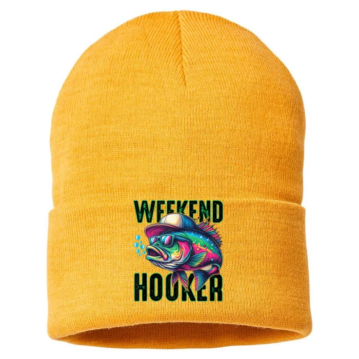 Weekend Hooker Colorful Fishing Sustainable Knit Beanie