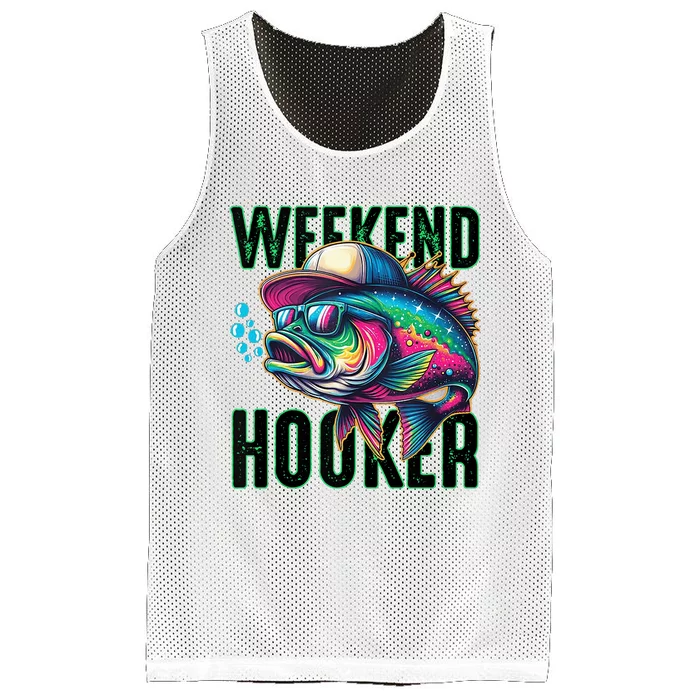 Weekend Hooker Colorful Fishing Mesh Reversible Basketball Jersey Tank