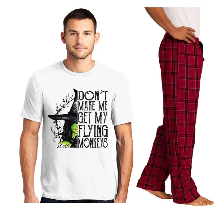 Witch Halloween DonT Make Me Get My Flying Monkeys Pajama Set