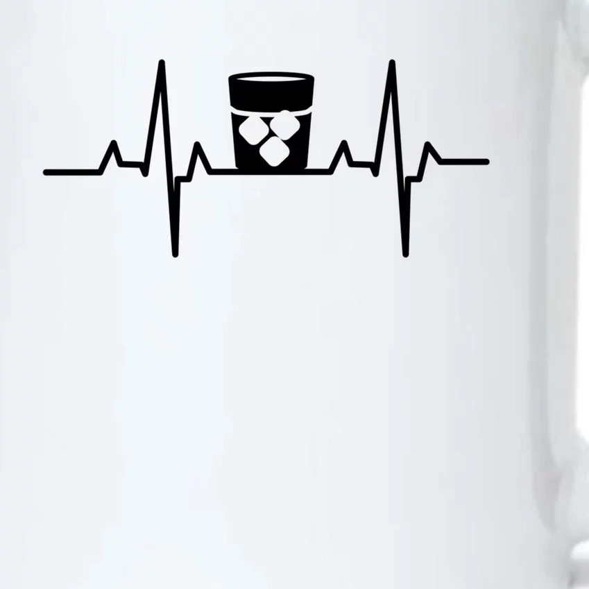 Whiskey Heartbeat Distilled Alcoholic Beverage Whisky Funny Gift Black Color Changing Mug