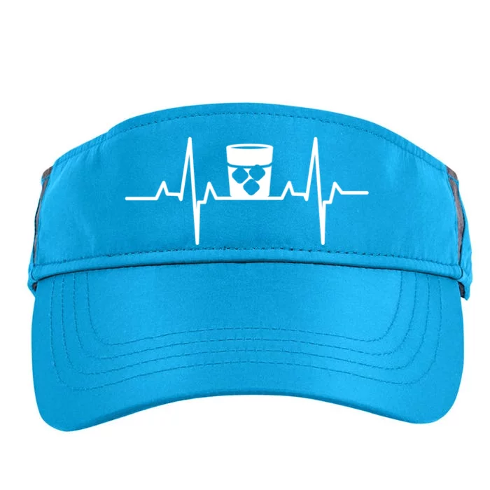 Whiskey Heartbeat Distilled Alcoholic Beverage Whisky Funny Gift Adult Drive Performance Visor