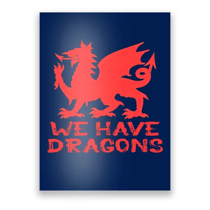 We Have Dragons Wrexham Football Club Soccer Champion 2022 Poster