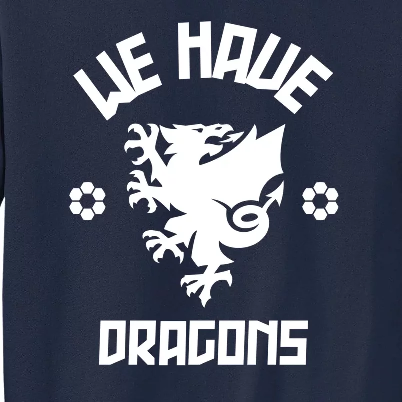 We Have Dragons Wales Football Gift Tall Sweatshirt