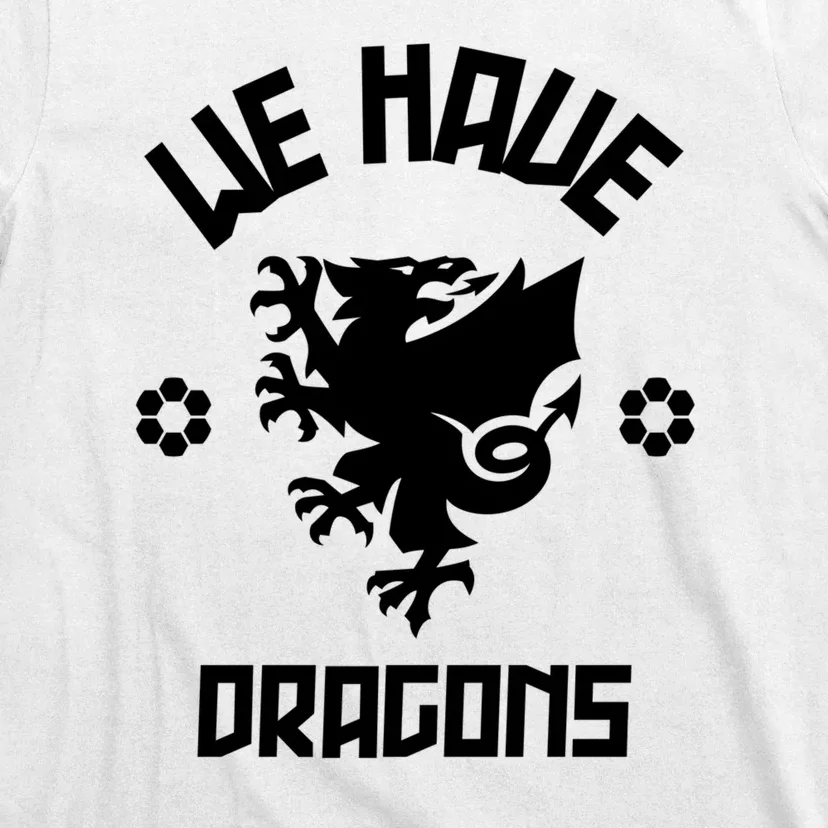 We Have Dragons Wales Football Gift T-Shirt