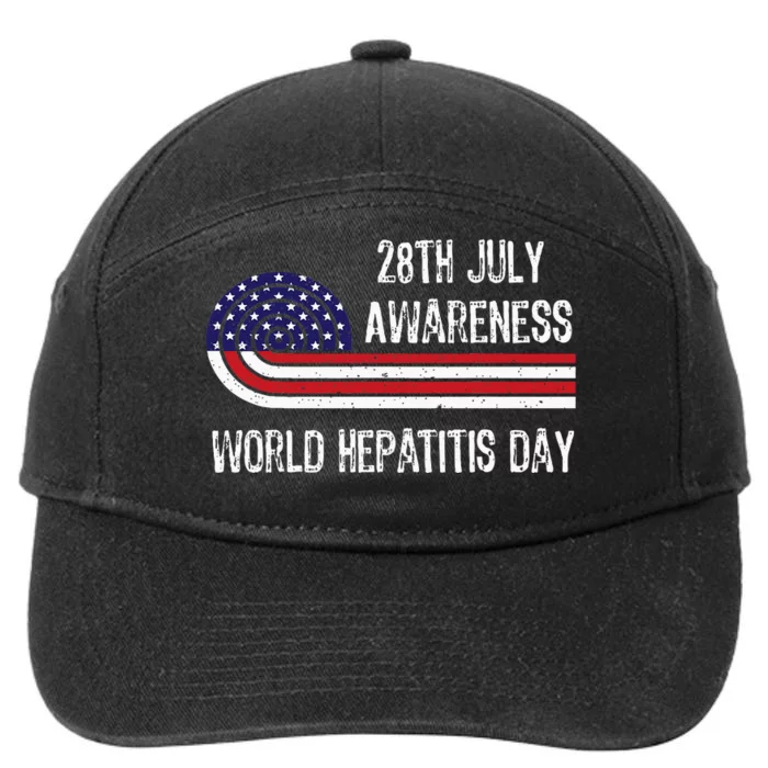 World Hepatitis Day 28th July Viral Flag Usa Nurse 2024 7-Panel Snapback Hat