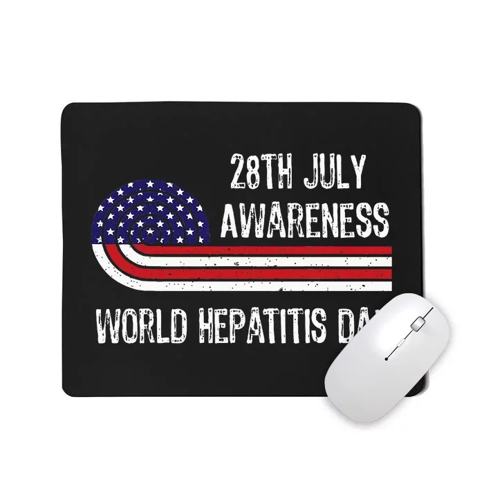 World Hepatitis Day 28th July Viral Flag Usa Nurse 2024 Mousepad