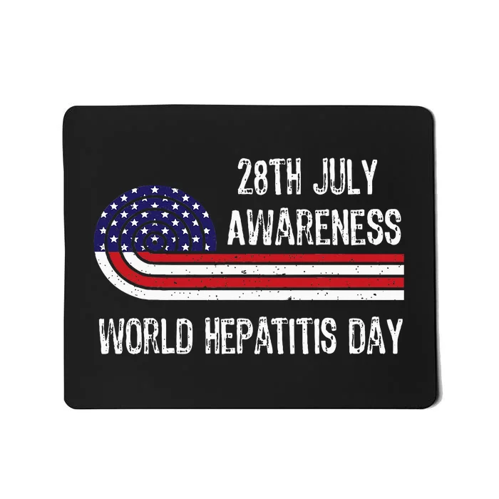 World Hepatitis Day 28th July Viral Flag Usa Nurse 2024 Mousepad