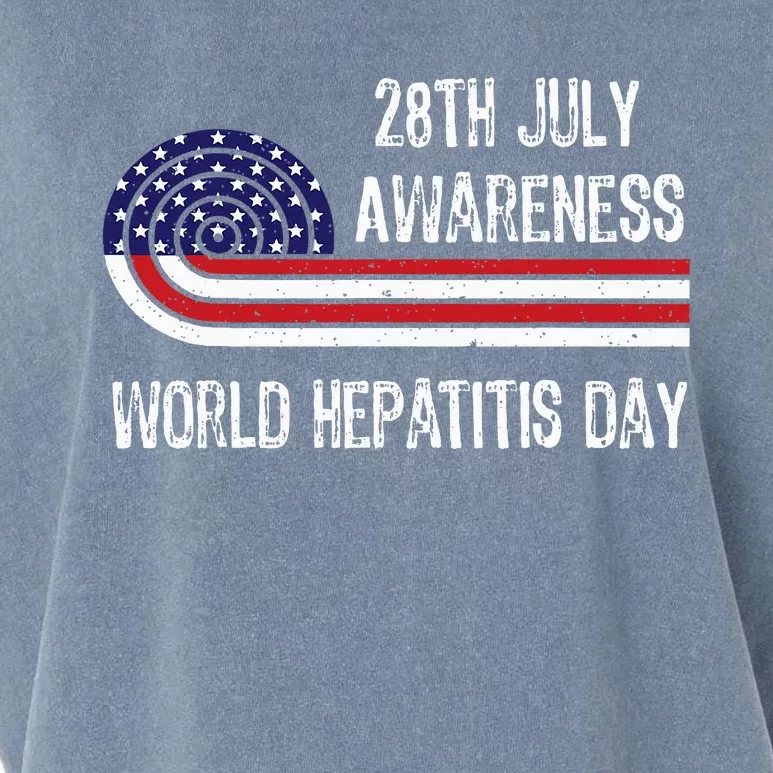 World Hepatitis Day 28th July Viral Flag Usa Nurse 2024 Garment-Dyed Women's Muscle Tee