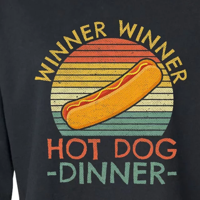 Wiener Hot Dog Design For A Hotdog Eating Contest Winner Cropped Pullover Crew