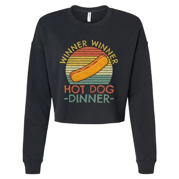 Wiener Hot Dog Design For A Hotdog Eating Contest Winner Cropped Pullover Crew