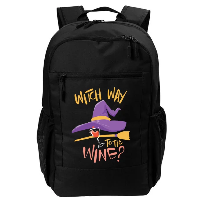 Women Halloween Drinking Witch Way To The Wine Long Sleeve Daily Commute Backpack