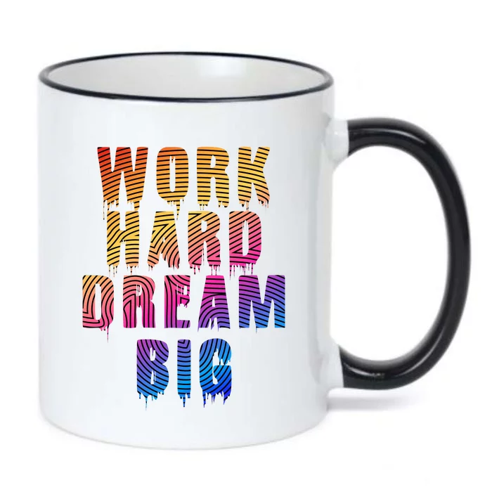 Work Hard Dream Big Black Color Changing Mug