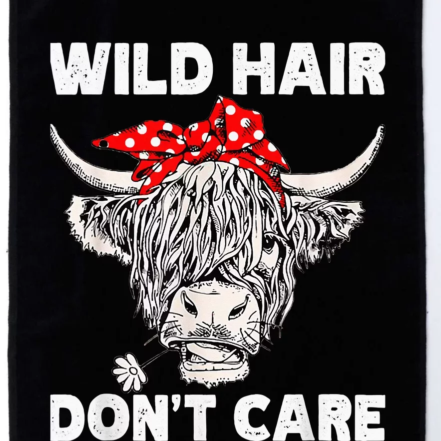 Wild Hair Don't Care Funny Cow Heifer Cattle lover Platinum Collection Golf Towel