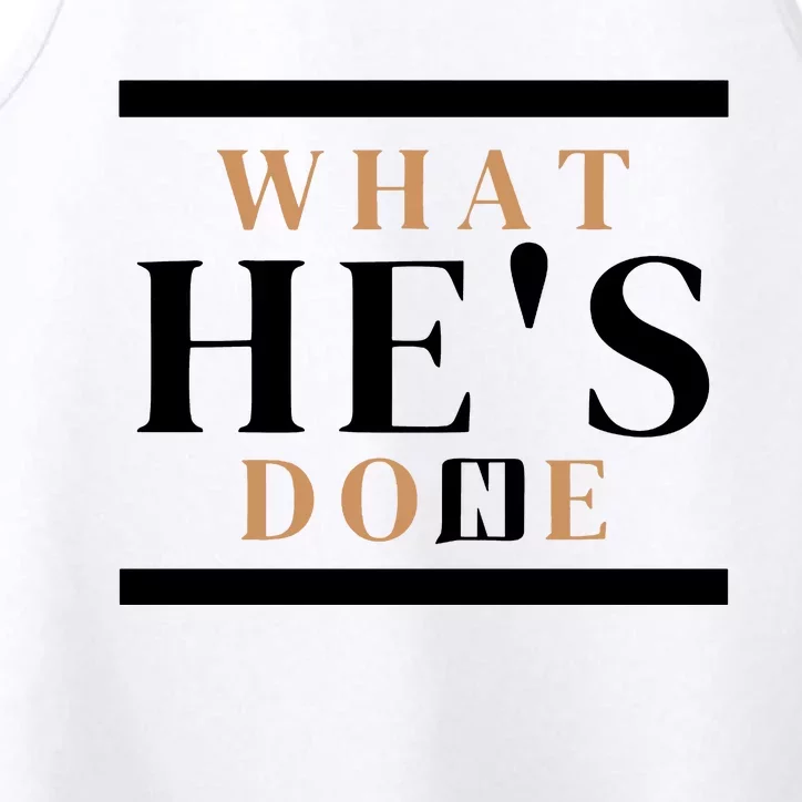 What He's Done Church Performance Tank