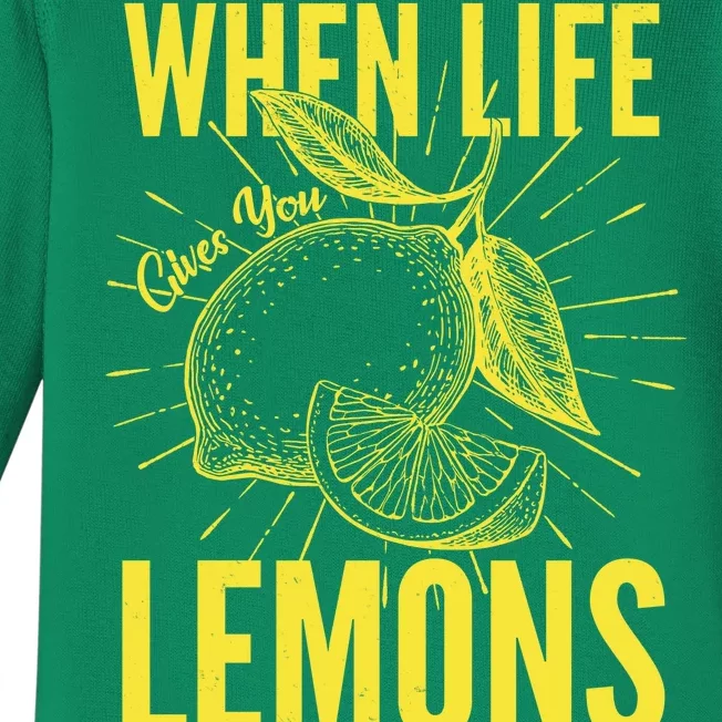 When Life Gives You Lemons Add Vodka and Soda Baby Long Sleeve Bodysuit