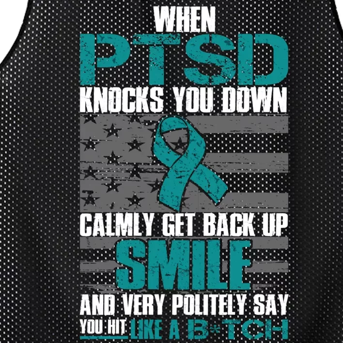 When PTSD Knock You Down Mesh Reversible Basketball Jersey Tank