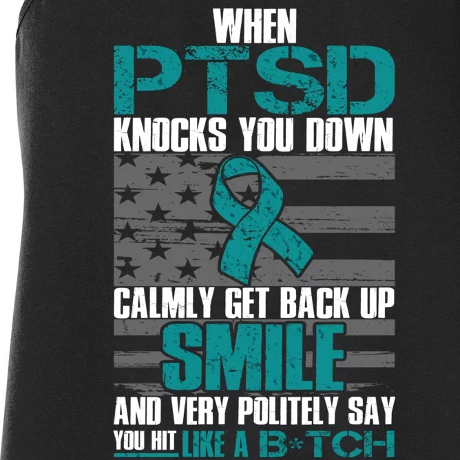 When PTSD Knock You Down Women's Racerback Tank