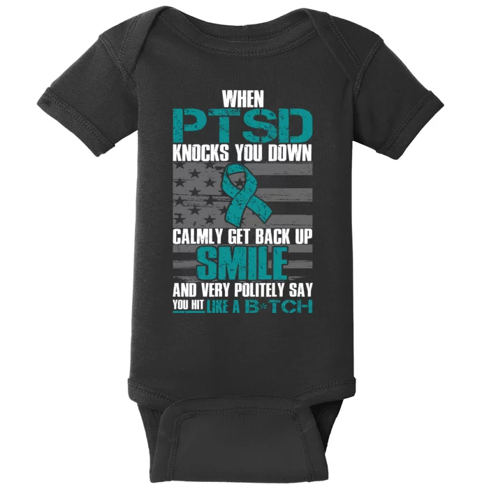 When PTSD Knock You Down Baby Bodysuit