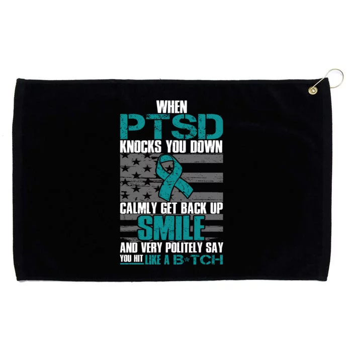 When PTSD Knock You Down Grommeted Golf Towel