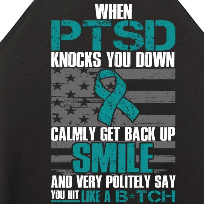 When PTSD Knock You Down Women’s Perfect Tri Rocker Tank