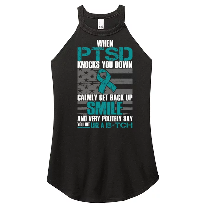 When PTSD Knock You Down Women’s Perfect Tri Rocker Tank