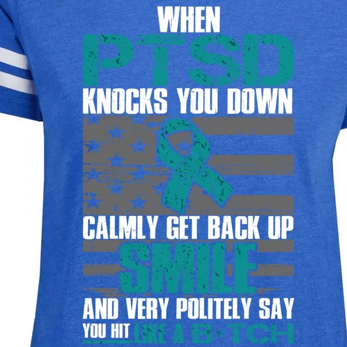 When PTSD Knock You Down Enza Ladies Jersey Football T-Shirt