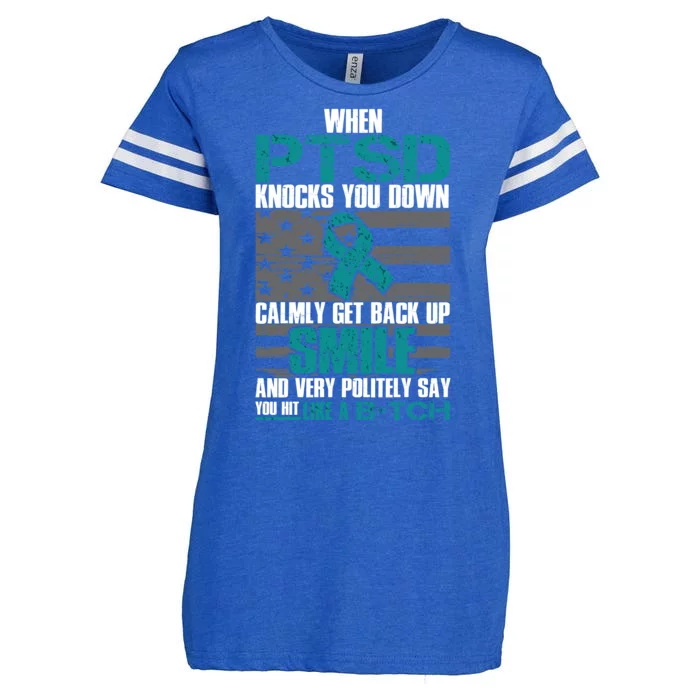 When PTSD Knock You Down Enza Ladies Jersey Football T-Shirt