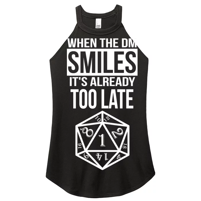 When The DM Smiles It's Already Too Late Women’s Perfect Tri Rocker Tank