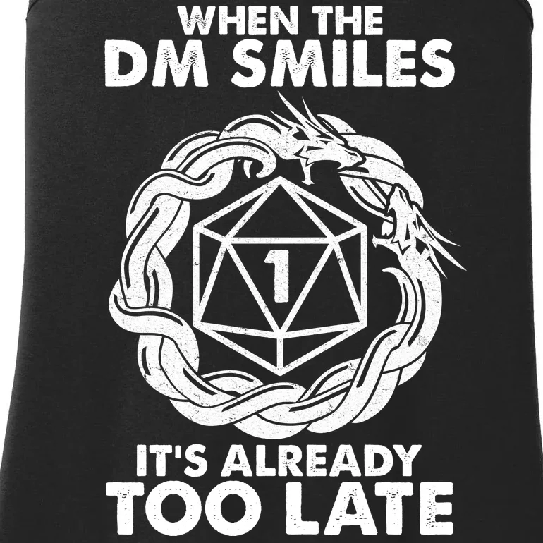 When The DM Smiles It's Already Too Late DND Ladies Essential Tank