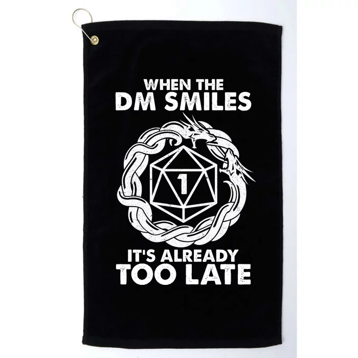 When The DM Smiles It's Already Too Late DND Platinum Collection Golf Towel