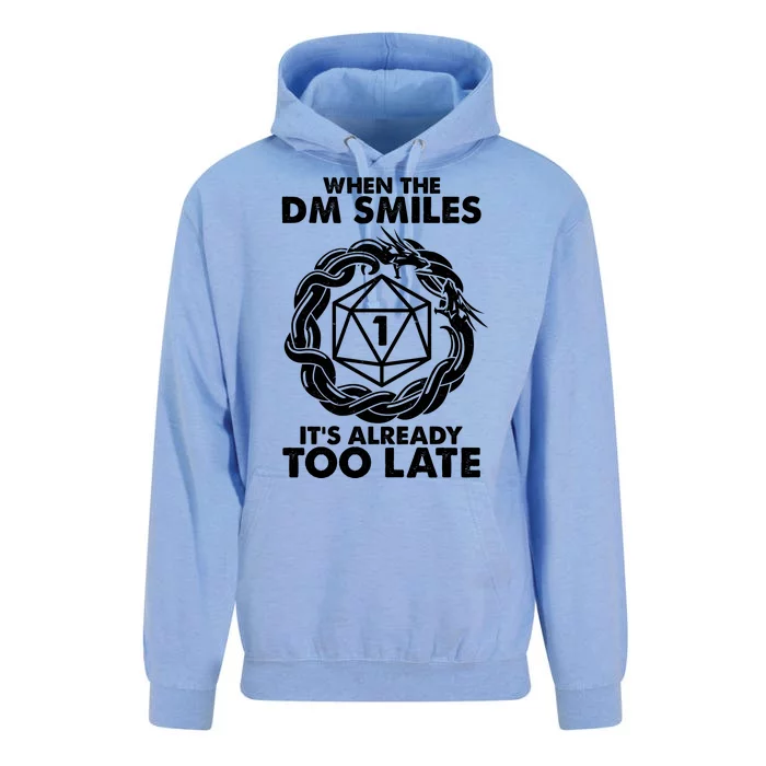 When The DM Smiles It's Already Too Late DND Unisex Surf Hoodie