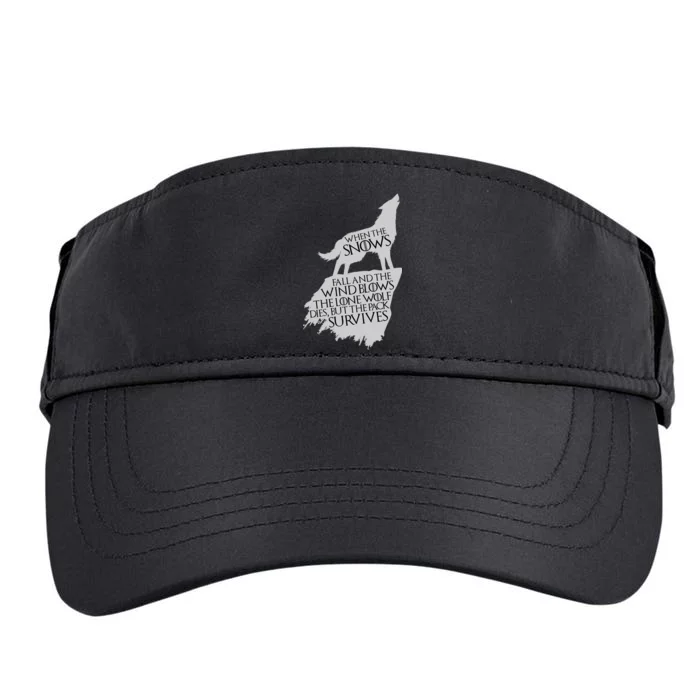 When The Snows Fall The Lone Wolf Dies, But the Pack Survives Adult Drive Performance Visor