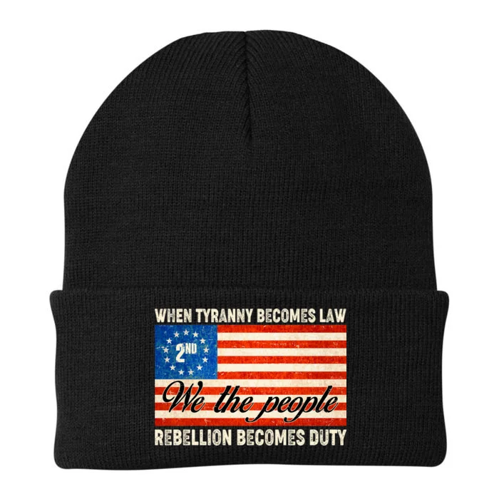 When Tyranny Becomes Law Rebellion Becomes Duty Knit Cap Winter Beanie