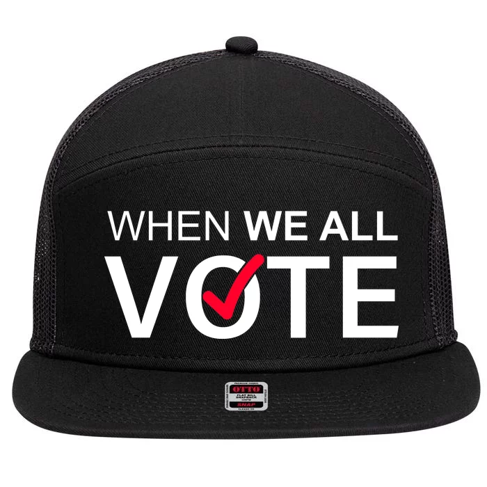 When We All Vote Midterms 7 Panel Mesh Trucker Snapback Hat