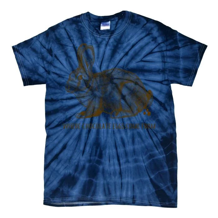 Where Chocolate Eggs Come From Tie-Dye T-Shirt