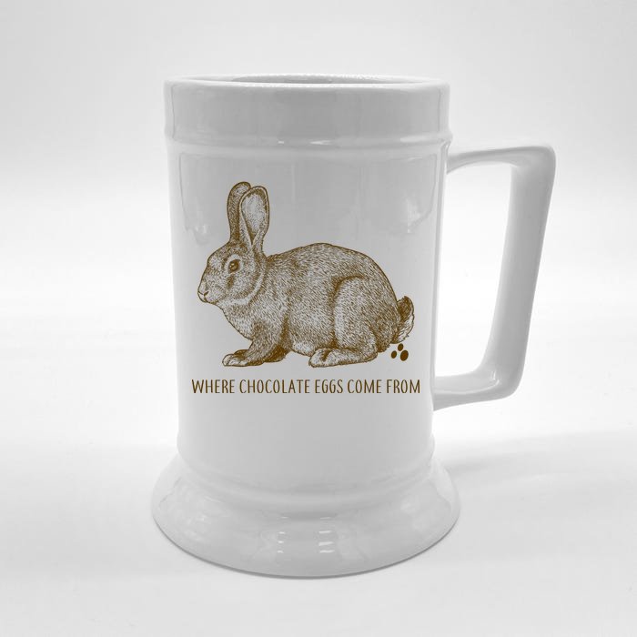 Where Chocolate Eggs Come From Front & Back Beer Stein