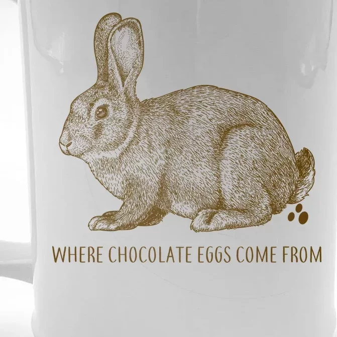 Where Chocolate Eggs Come From Front & Back Beer Stein